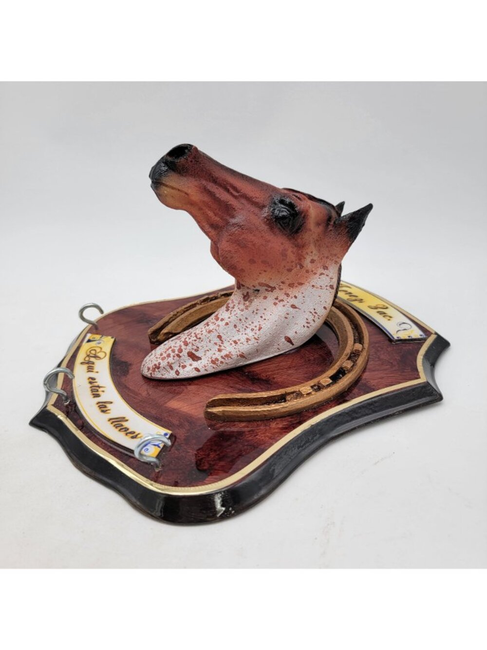 Vintage Horse Head Key Holder Wall Decor Plaque - Picture 3 of 7